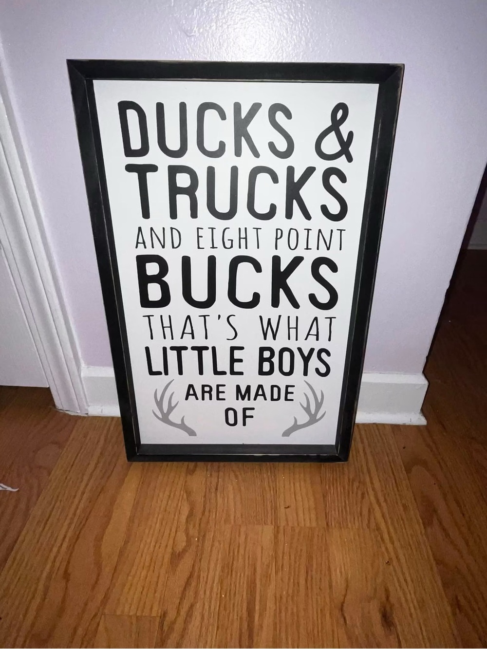 Black and White 'Ducks & Trucks' Wall Sign - Nursery Decor